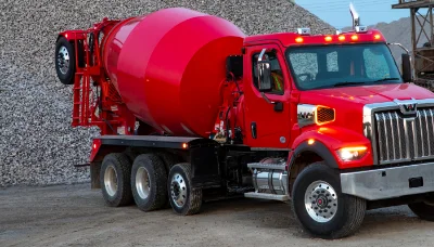 Western Star 47X Concrete Mixer Truck at Construction Site