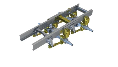 An illustrated image of a truck suspension.