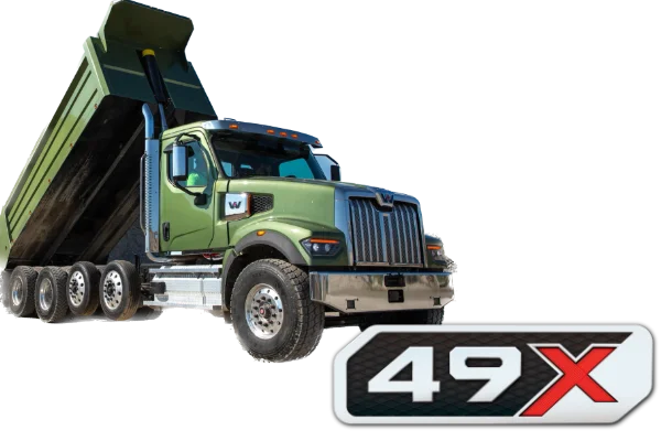 A transparent image of the Western Star 49x with a 49x badge just below it.