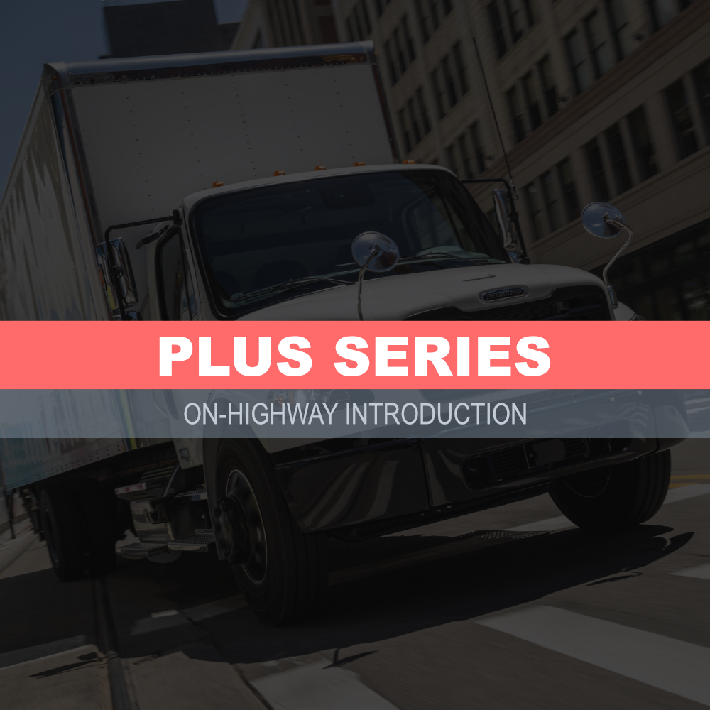 Freightliner Plus Series video introduction poster.